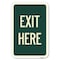 Signmission Exit Here Heavy-Gauge Aluminum Sign, 12" H, 18" L, A-1218-24503 A-1218-24503 - alternate 1